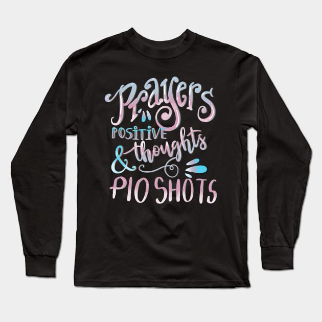 PIO Christian Infertility Faith Motivational Gift Deign Long Sleeve T-Shirt by Therapy for Christians